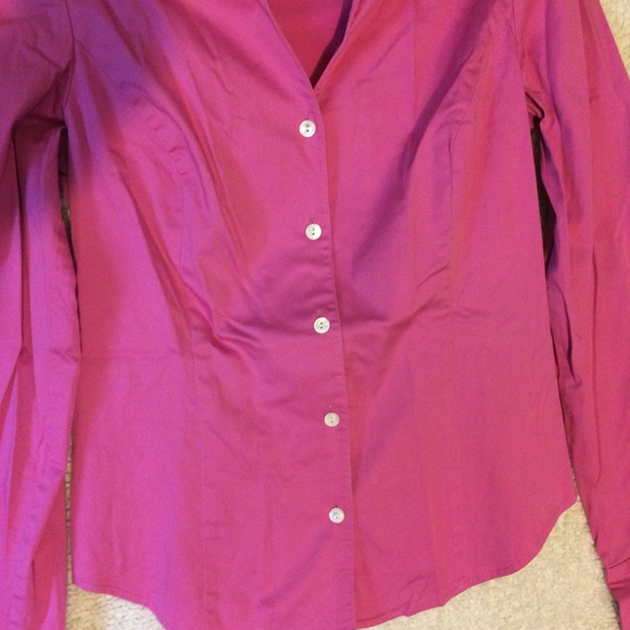 sale Ann Taylor pink button down sz2 - Picture 3 of 6